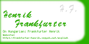 henrik frankfurter business card